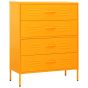 Yellow Chest of Drawers - EWELINA Medium Chest 4 Drawers