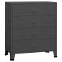Grey Chest of Drawers - JACKSONVILLE Medium Chest 4 Drawers