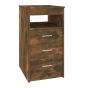 Oak Finish Chest of Drawers - LYNX Tallboy Small Chest 3 Drawers
