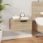 Wall Mounted Bedside Cabinet Sonoma Oak 34x30x20cm