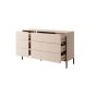 Oak Finish Chest of Drawers - DALLAS Large Chest 6 Drawers