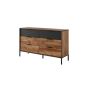 Oak Finish Chest of Drawers - MONTAGUE Large Chest  6 Drawers