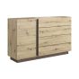 Oak Finish Chest of Drawers - ASMARA Large Chest  4 Drawers