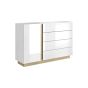 White Chest of Drawers - ASMARA Large Chest 4 Drawers