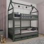 Bunk Bed - STACKWELL Bedframe with Foam Bonnell Mattress - Graphite