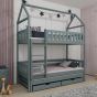 Bunk Bed - STACKWELL Bedframe without Mattress - Grey
