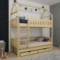 Bunk Bed - STACKWELL Bedframe with Foam Bonnell Mattress - Pine