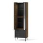 PANDORA Tall Display Cabinet Oak Walnut 59cm