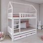 Bunk Bed - STACKWELL Bedframe with Foam Bonnell Mattress - White