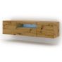 AURIELLE TV Cabinet Oak Artisan with LED 150cm