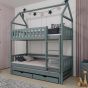 Bunk Bed - STACKWELL Bedframe with Foam Mattress - Grey