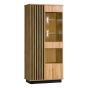 LAMORIA Tall Display Cabinet Oak Wotan 90cm