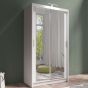 Avant 120cm Full Mirrored Sliding Wardrobe - White
