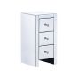 3 Drawer Mirrored Chest Silver LORRIS