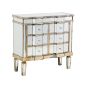 6 Drawer Mirrored Chest Silver MOZELA