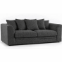 BELVANO Boucle Fabric 3 Seater Scatterback Sofa - Slate