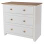 White Chest of Drawers - CHESTER Medium Chest 3 Drawers