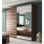 Galvan 2 Door Mirrored Sliding Wardrobe - Oak