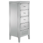 Birlea Valencia Mirrored 5 Drawer Narrow Storage Chest