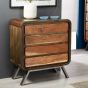 Oak Finish Chest of Drawers - ALESSIA Medium Chest 4 Drawers
