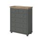 Green Chest of Drawers - EPSOM Medium Chest  6 Drawers