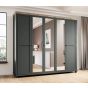 Portugal 21 - 5 Door Wardrobe 246cm - Green with Oak Lefkas