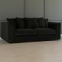 Desmond Jumbo Cord 3 Seater Scatterback Sofa - Black
