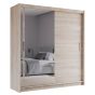 Broadland Sliding Door 203cm Wardrobe with Mirror - Sonoma