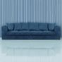 Desmond Jumbo Cord 4 Seater Scatterback Sofa - Marine Blue