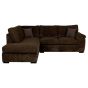 Corner Sofa CORDURA Jumbo Cord Left Hand Facing Corner Sofa - Brown
