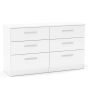 White Chest of Drawers - LYTHAM Large Chest 6 Drawers Double Chest