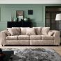 4 Seater Sofa - HENRY Crushed Chenille Fabric - Cream