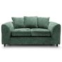 2 Seater Sofa - HENRY Crushed Chenille Fabric Sofa - Green