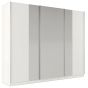 Lothian 3 Sliding Door 250cm Wardrobe with Mirror - White