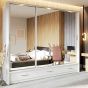 Wardrobe - DECOREY 3 Door Sliding Wardrobe White 250cm