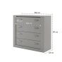 Oak Finish Chest of Drawers - INNISFAIL II Medium Chest  4 Drawers