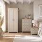 LEVIS 2 Door Wardrobe Set 3 Piece - Cream