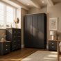 LEVIS 3 Door Wardrobe Set 4 Piece - Slate Blue