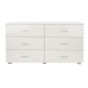 Lido 3+3 Chest of Drawers - White
