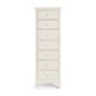 Cameo 7 Drawer Narrow Storage Chest - Stone White