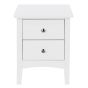 Como 2 Petite Drawer Bedside Cabinet - White