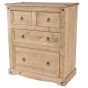 Corona 2+2 Drawer Storage Chest - Pine