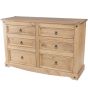 Corona 3+3 Drawer Storage Chest - Pine