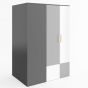 Loc PO-00 Walk-In Wardrobe Grey with White Matt - Left Side