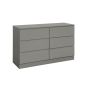 Grey Chest of Drawers - OPAL Large Chest  6 Drawers  Double Chest