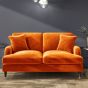 PAYTON Velvet 2 Seater Sofa - Orange
