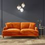 PAYTON Velvet 3 Seater Sofa - Orange