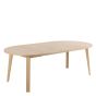 RAVELLY Oval-Shape Extendable Dining Table - Light Oak
