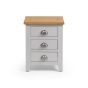 Richmond 3 Drawer Bedside Table - Grey