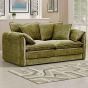 RIVINGTON Chenille Fabric 2 Seater Scatterback Sofa - Green